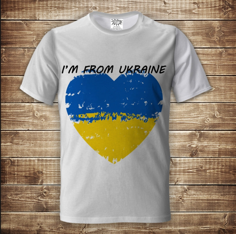 Camiseta 3D All Over Print con estampado 3D Soy de Ucrania Tallas adulto y niño