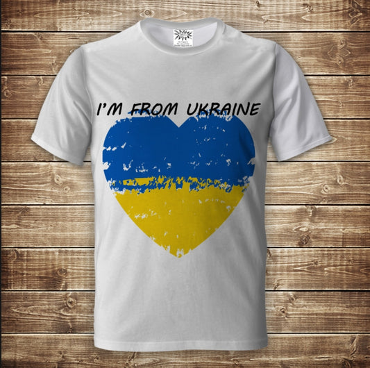 T-shirt 3D All Over Print with 3D print I am from Ukraine Adult and children sizes