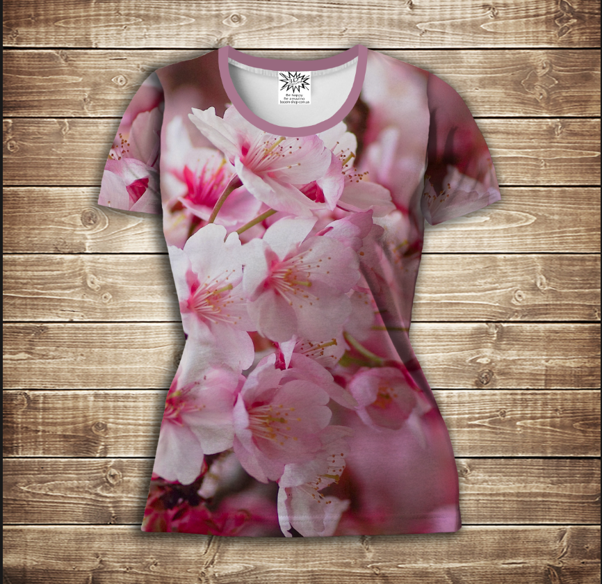 T-shirt 3D All Over Print Sakura Adult and Children Sizes