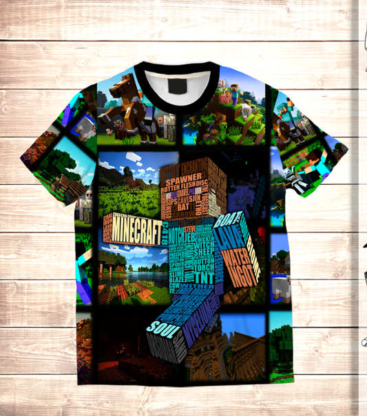 T-shirt 3D All Over Print MINECRAFT