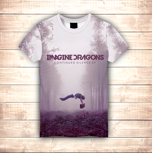 Camiseta 3D All Over Print Imagine Dragons Silencio Continuo