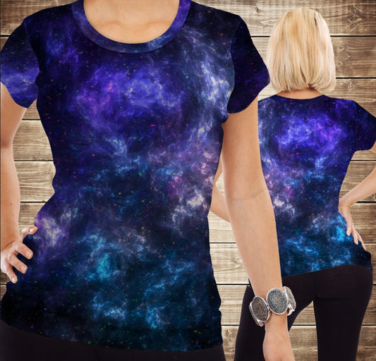 Camiseta 3D All Over Print con Tema Espacial para Tallas Adultos y Niños