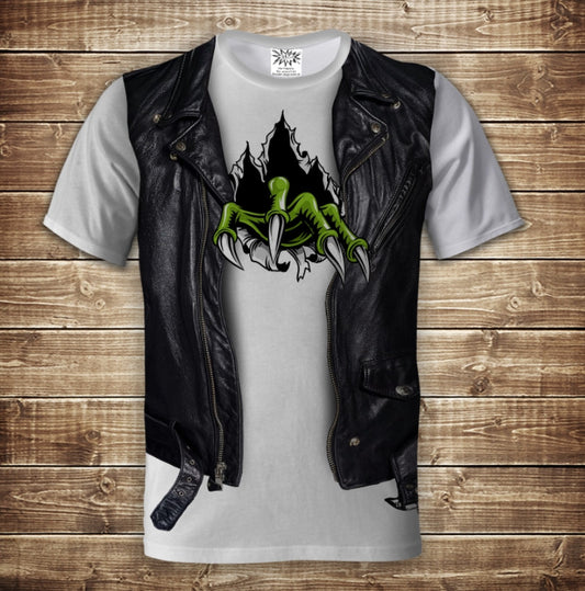 T-shirt 3D All Over Print 2-in-1 T-shirt + Vest Monsters Monster Paw Adult and Children's Sizes