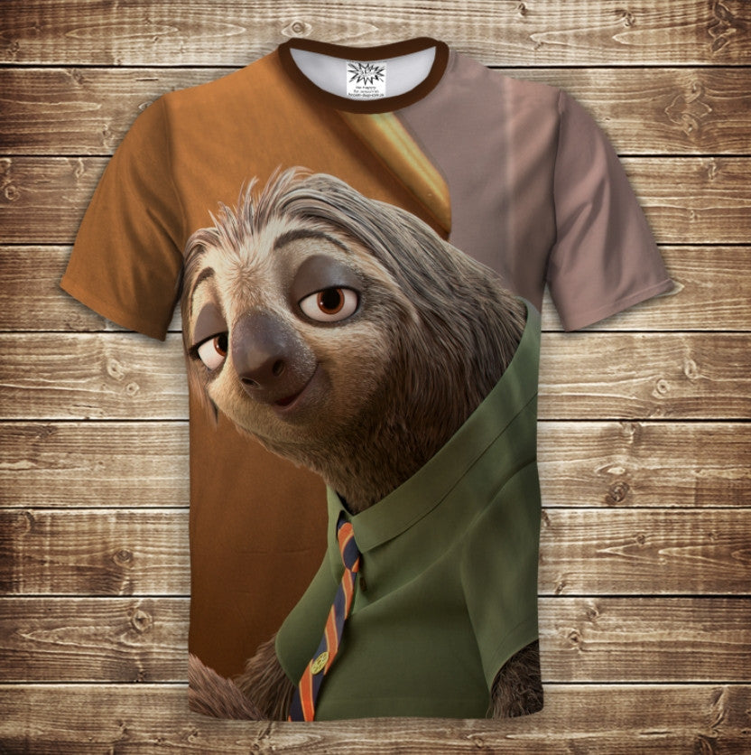 Camiseta 3D All Over Print Perezoso Zootropolis