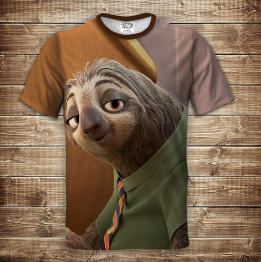 Футболка 3D All Over Print Sloth Zootropolis