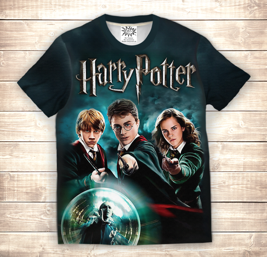 Футболка 3D All Over Print Magic Harry Potter дитячих і дорослих розмірів