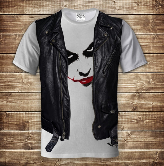 Camiseta 3D All Over Print Camiseta 2 en 1 + Chaleco Joker Tallas Adulto y Niño