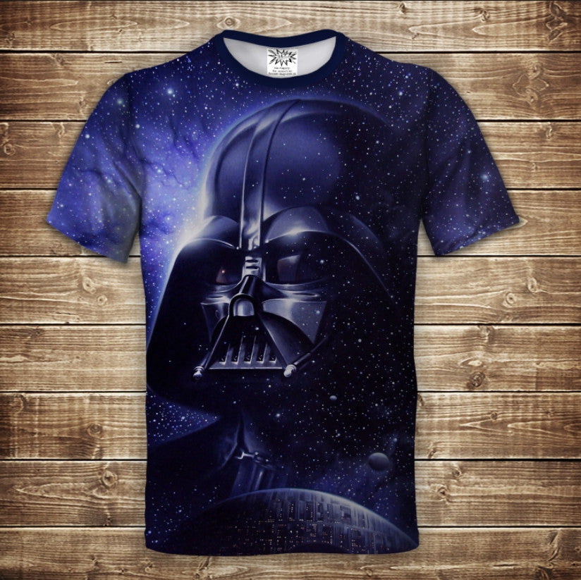 Camiseta 3D All Over Print Darth Vader y Estrellas Espacio