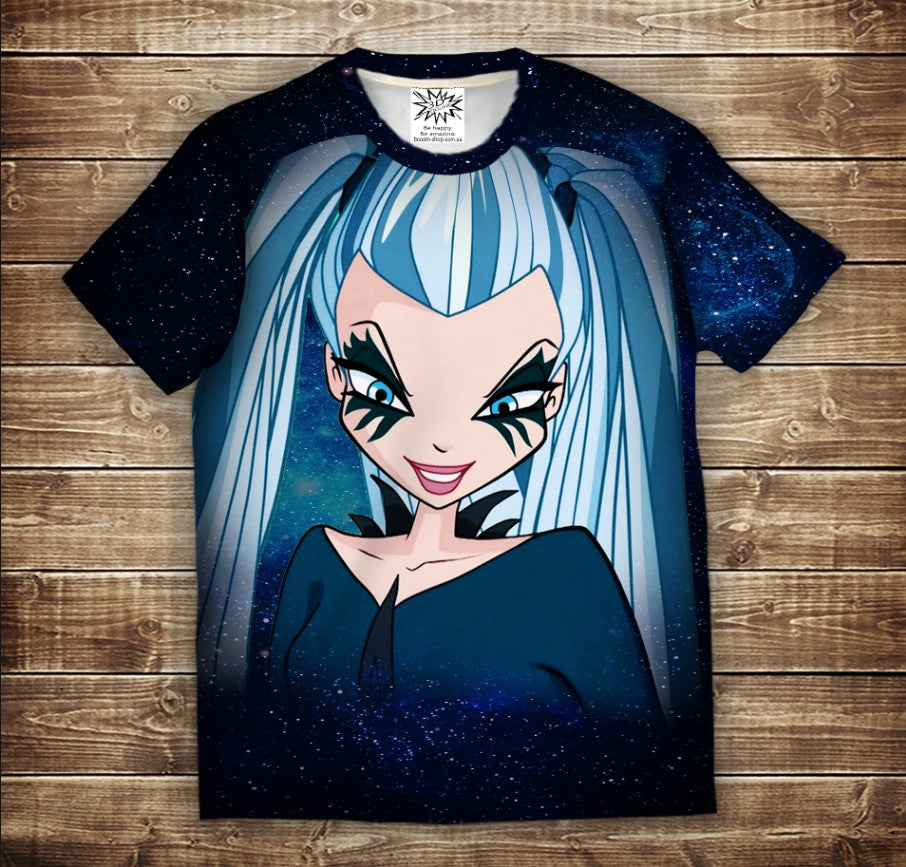 Camiseta 3D All Over Print con el tema del helado Winx Club.