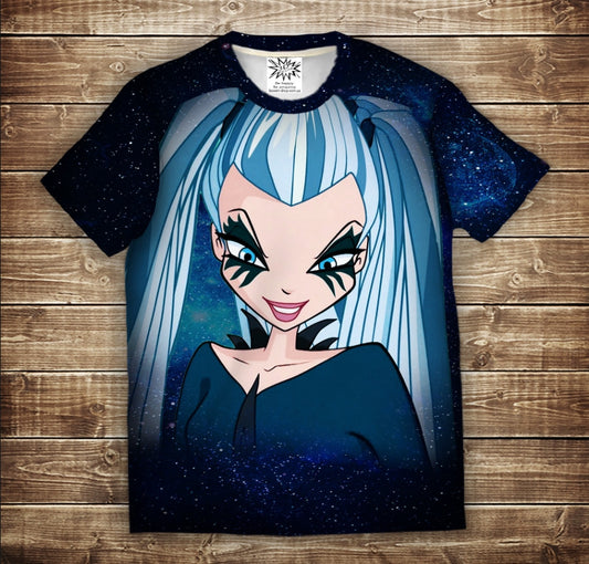 T-shirt 3D All Over Print with the theme of icy Winx Club.