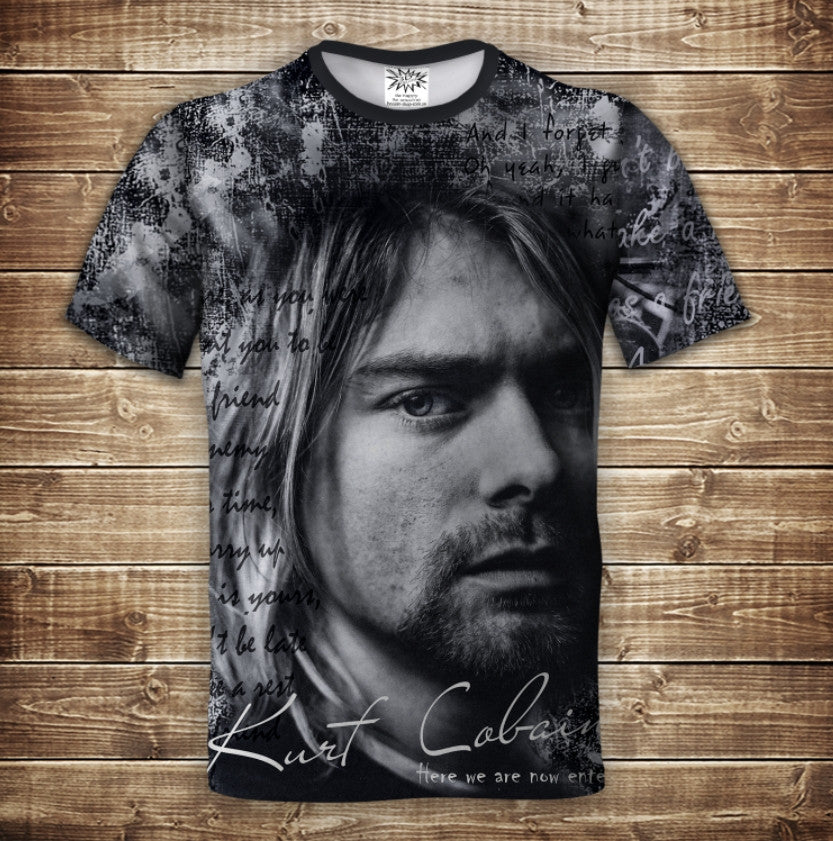 Футболка 3D All Over Print Kurt Cobain Nirvana.