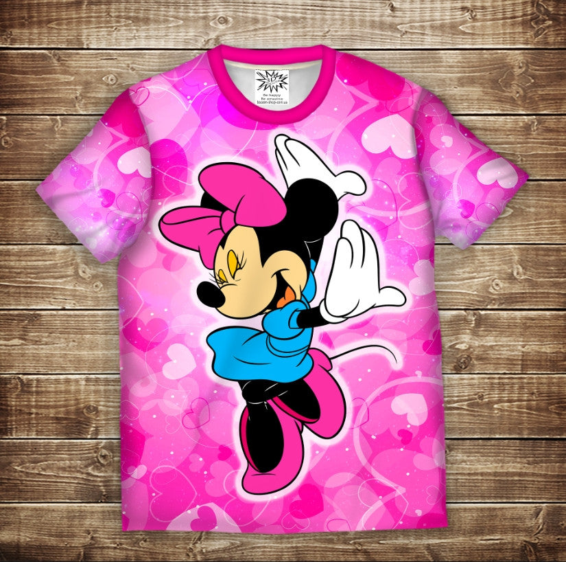 Camiseta 3D All Over Print Minnie Disney