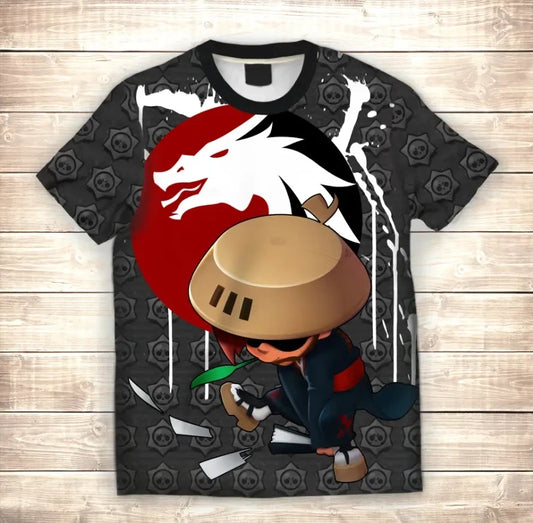 T-shirt 3D All Over Print Leon Japan Kimono Brawl Stars