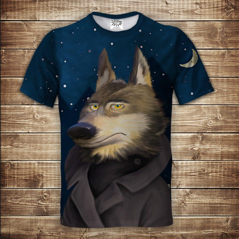 Camiseta 3D All Over Print Lobo Guardián Larry