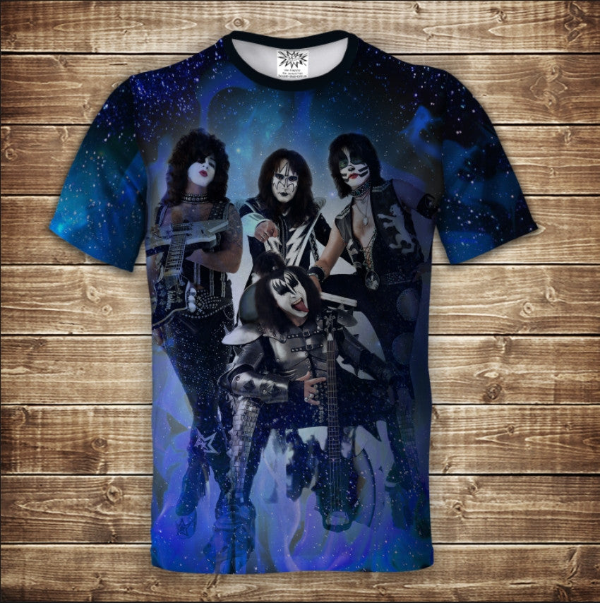 T-shirt 3D All Over Print Rock band Kiss