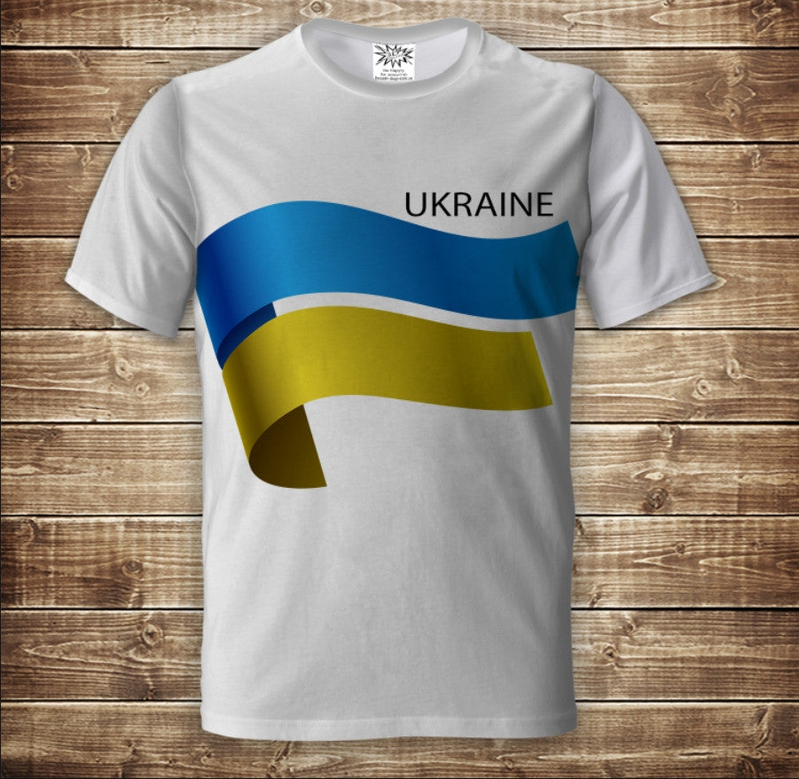 T-shirt 3D All Over Print Ukraine Flag Adult and Children Sizes