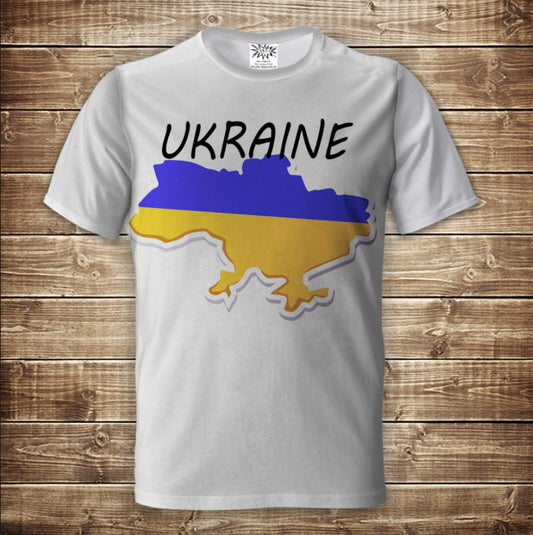 Футболка 3D All Over Print Ukraine Map Дорослі та Дитячі Розміри