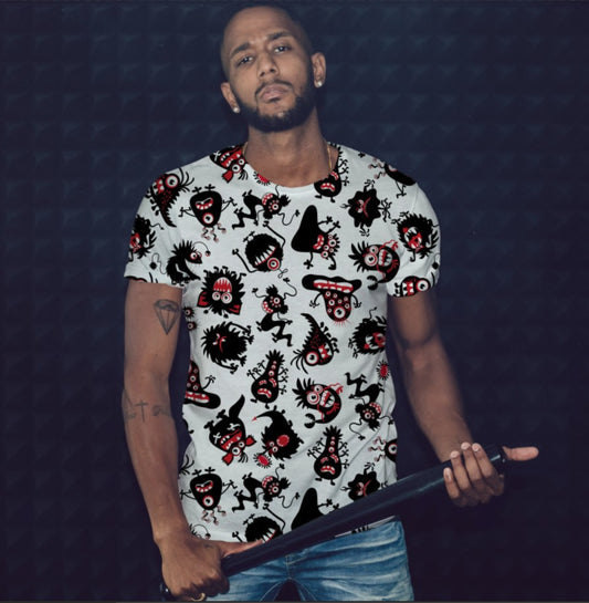 Camiseta 3D All Over Print con tema Monstruos