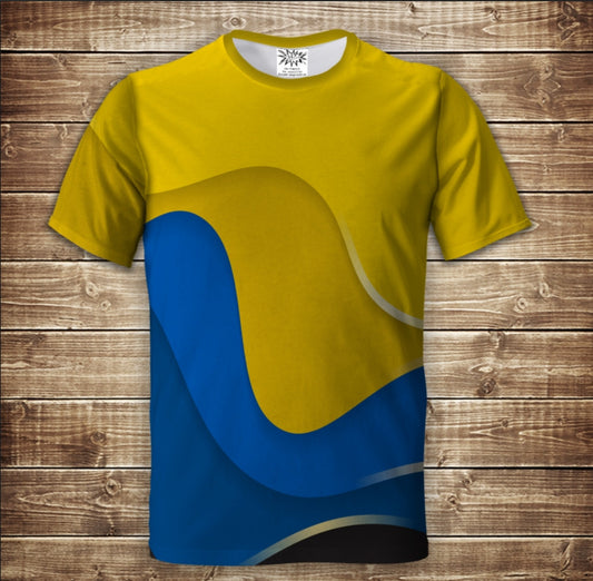 Camiseta 3D All Over Print Ucrania. Ola