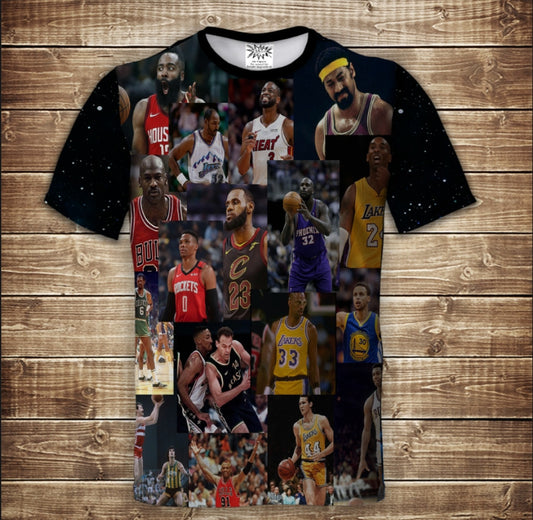 Camiseta 3D All Over Print Jugadores de Baloncesto TOP