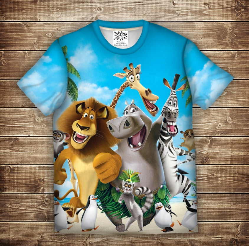 T-shirt 3D All Over Print Madagascar