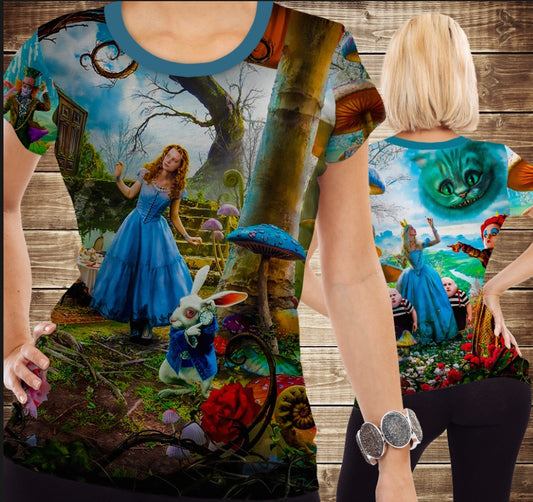 T-shirt 3D All Over Print Alice in Wonderland