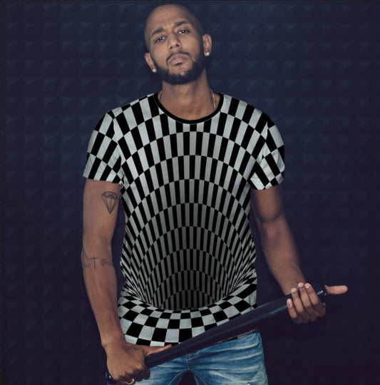 T-shirt 3D All Over Print with Optical Illusion Theme