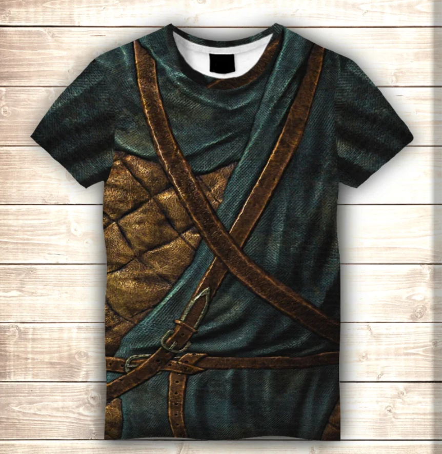 Camiseta 3D All Over Print Skyrim Armor The Elder Scrolls