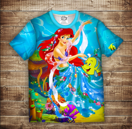 T-shirt 3D All Over Print, Mermaid Ariel