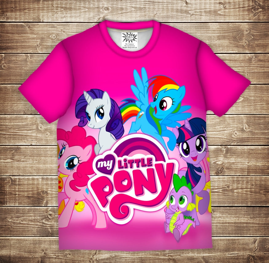 Camiseta 3D All Over Print con temática de My Little Pony.