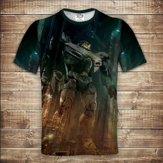 T-shirt 3D All Over Print Pacific Rim Jaeger - 06. Adult and Children's sizes.