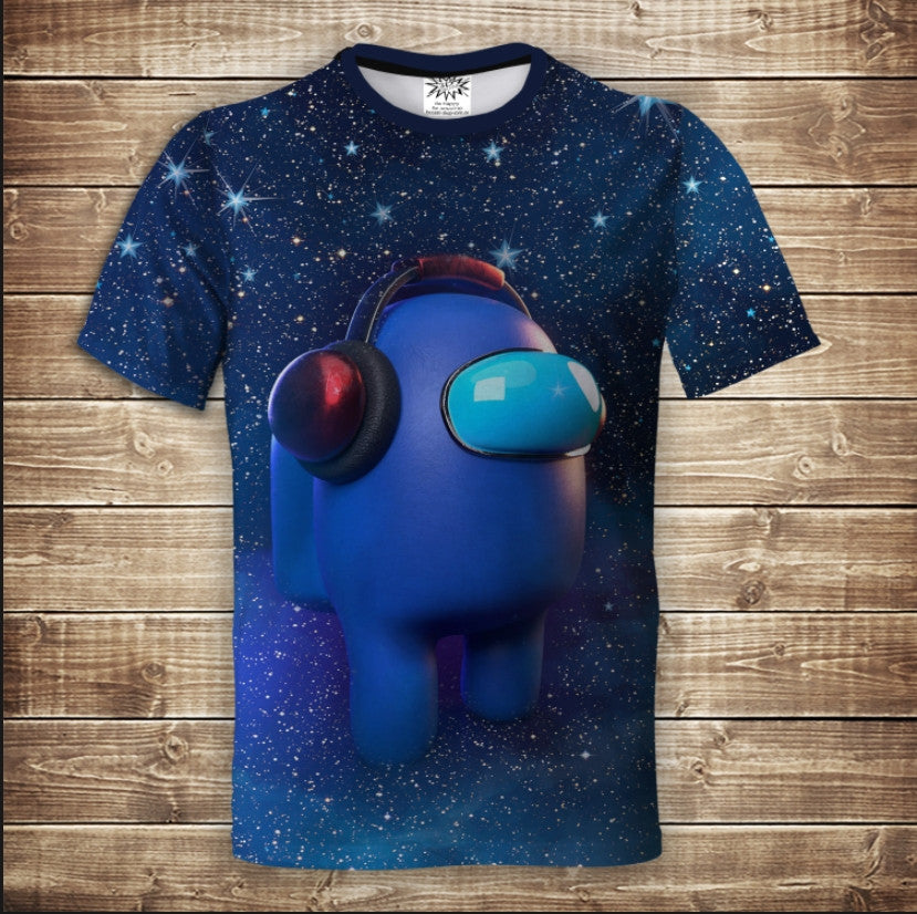 Camiseta 3D All Over Print Entre Estrellas (Niños y Adultos)