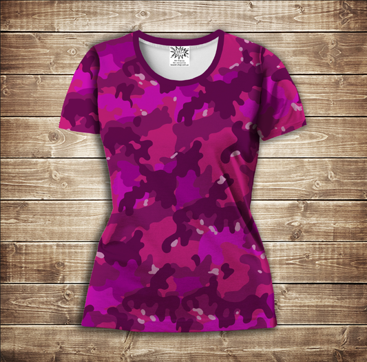 T-shirt 3D All Over Print Pink Camouflage