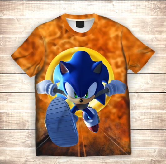 T-shirt 3D All Over Print Sonic Fire