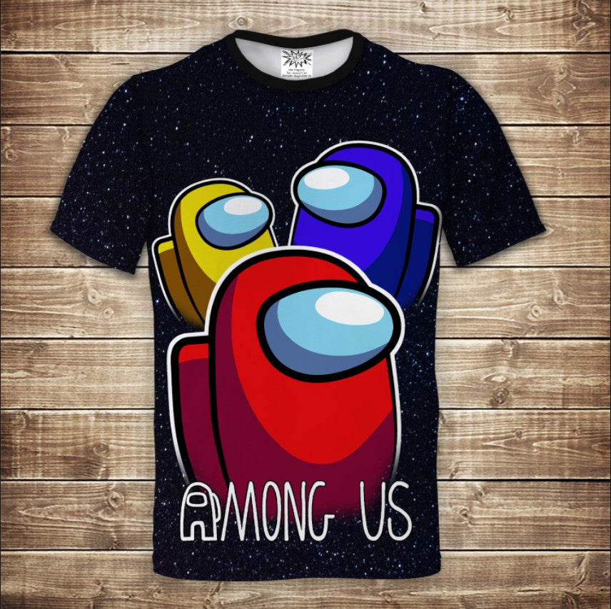 Camiseta 3D All Over Print Among Us (Niños y Adultos)