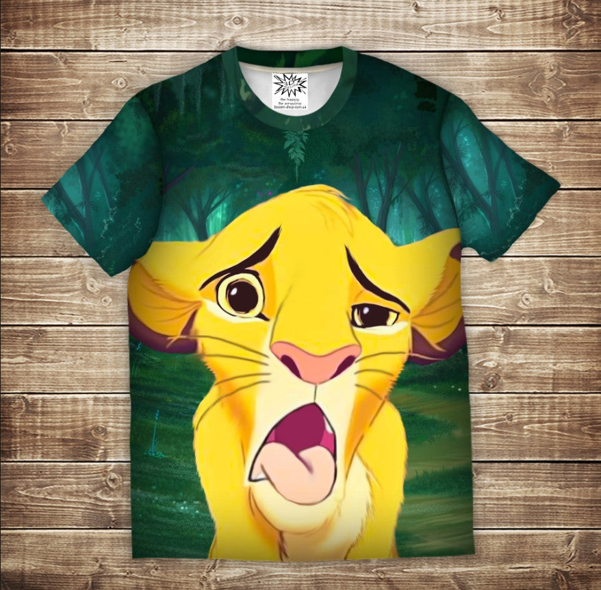 Camiseta 3D All Over Print Simba. El rey León. Tallas niños y adultos.