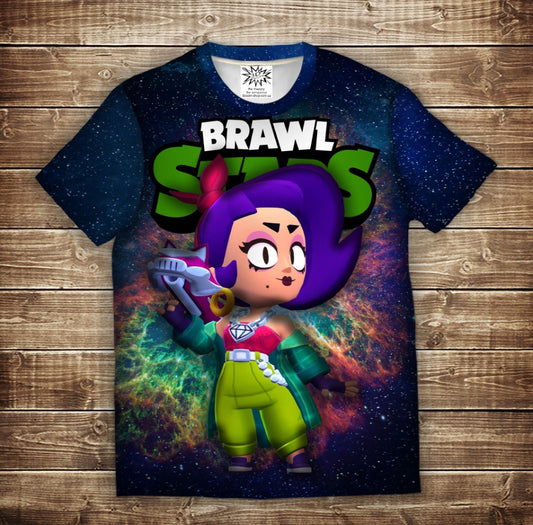 Camiseta 3D All Over Print con temática Lola Brawl Stars.