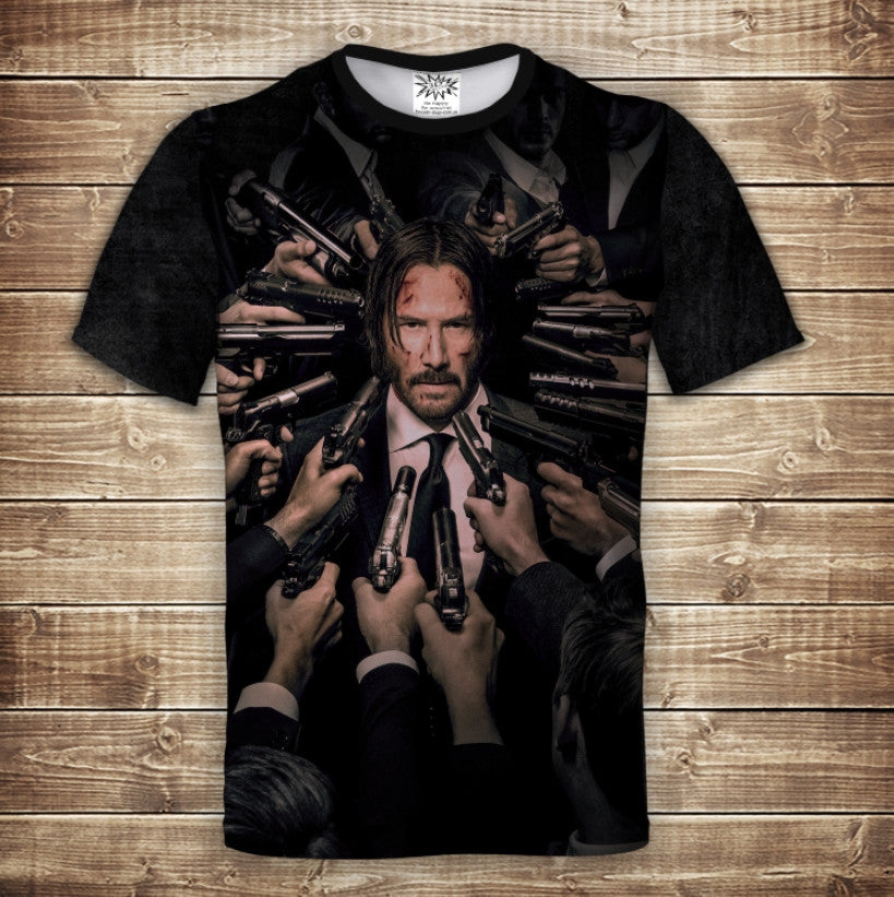 Camiseta 3D All Over Print Jonn Wick-2