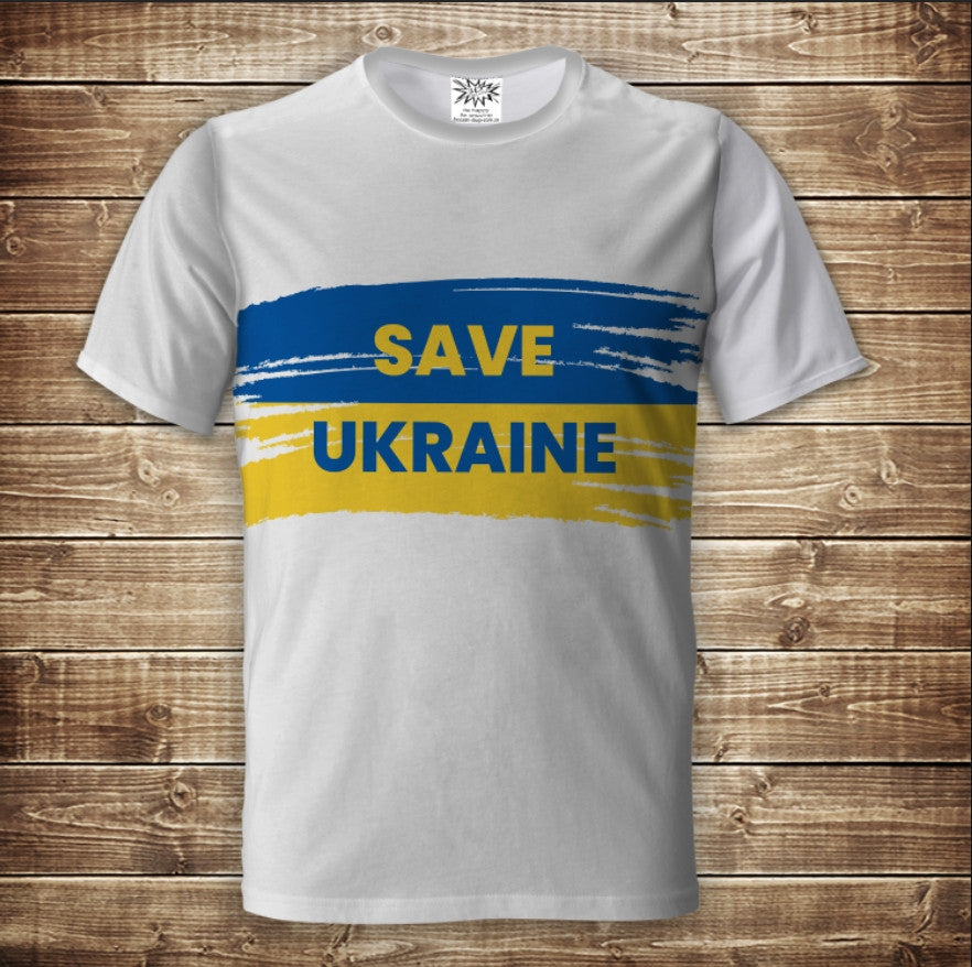 T-shirt 3D All Over Print Save Ukraine Adult and Kids Sizes