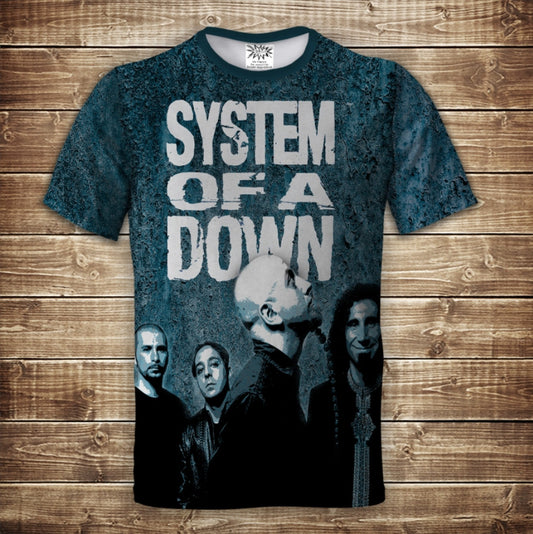 T-shirt 3D All Over Print System of a Down