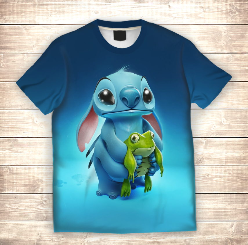 Camiseta 3D All Over Print Lilo y Stitch