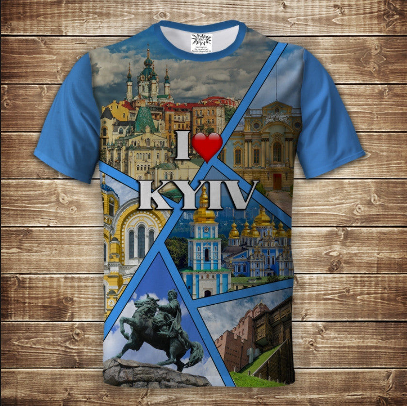 T-shirt 3D All Over Print I love Kyiv I am from Ukraine