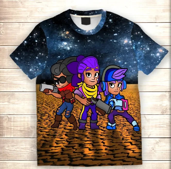 T-shirt 3D All Over Print SHELLY TRIO Brawl Stars