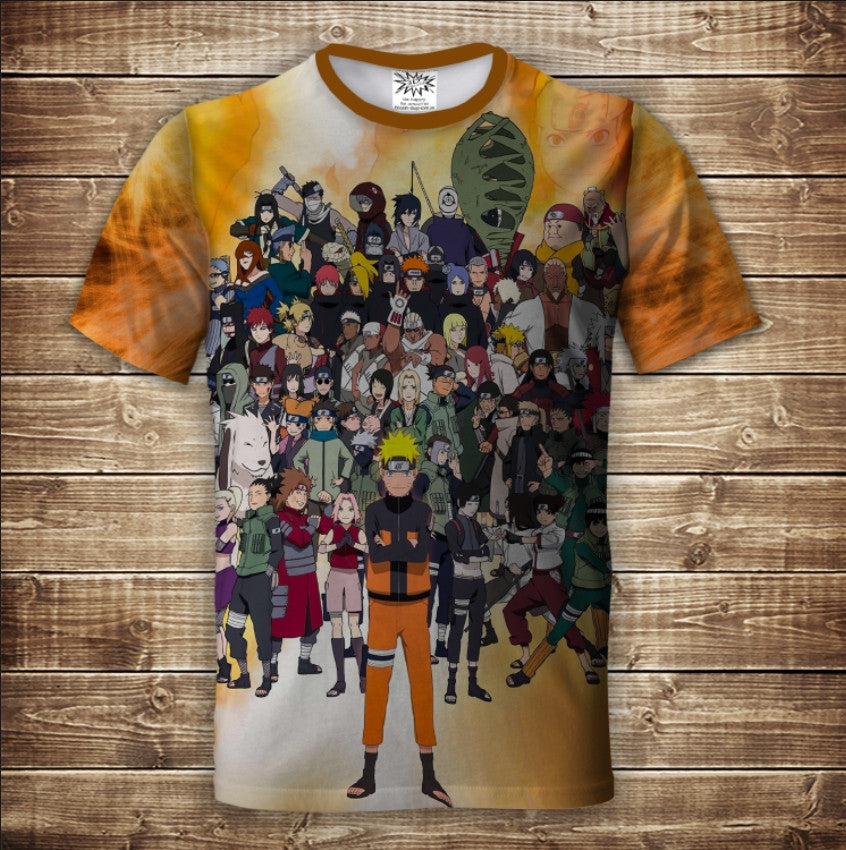 T-shirt 3D All Over Print: Naruto Anime. Adult and Children sizes.