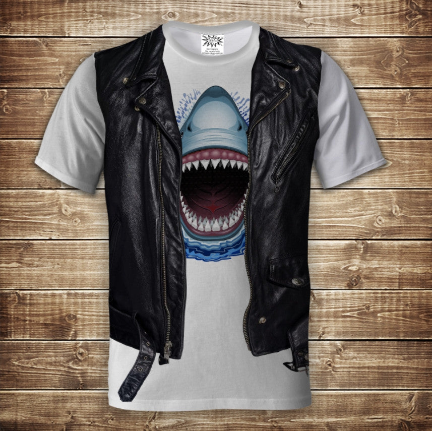 T-shirt 3D All Over Print 2-in-1 shirt + vest Shark Adult and children's sizes