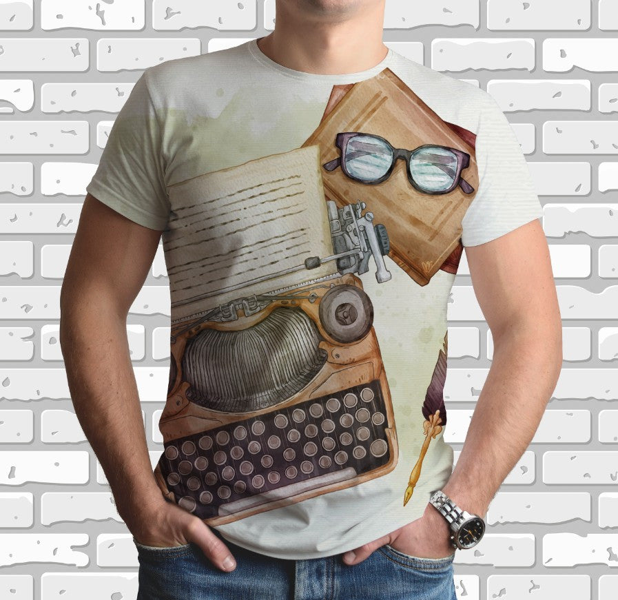 Camiseta con estampado integral en 3D, tema de arte retro