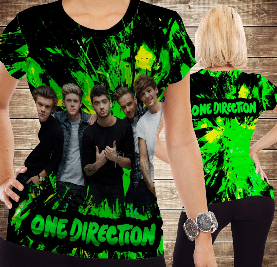 T-shirt 3D All Over Print One Direction Neon