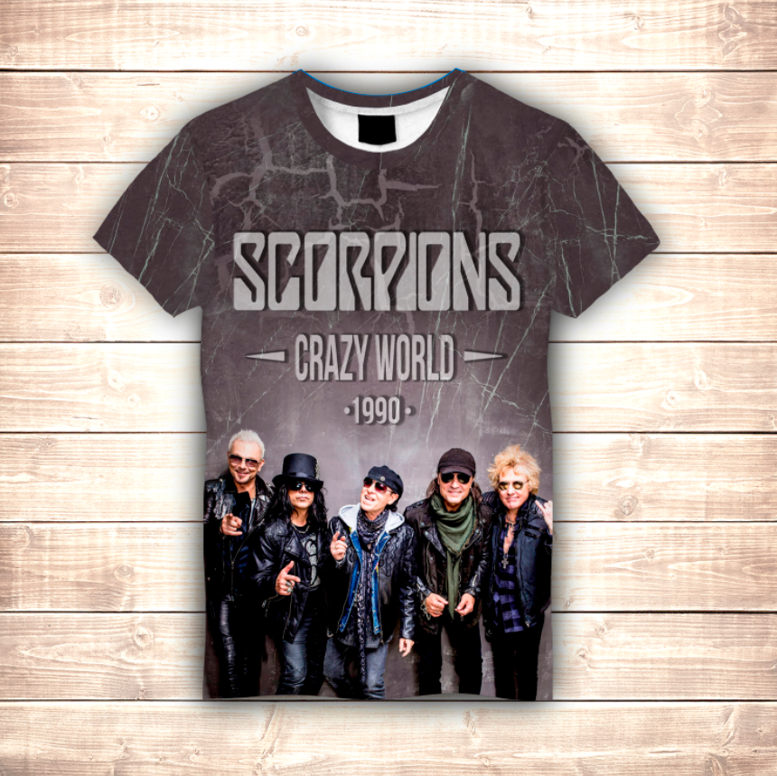 Camiseta 3D All Over Print Escorpiones Crazy World