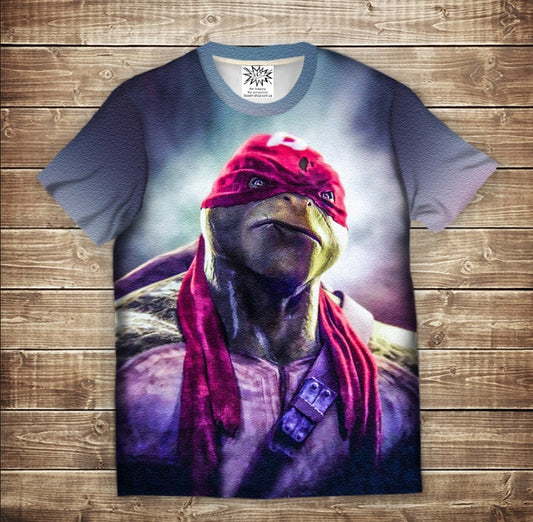 T-shirt 3D All Over Print Teenage Mutant Ninja Turtle Raphael