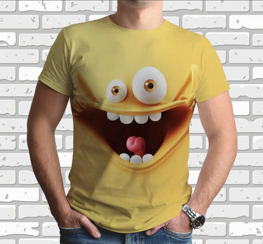 Camiseta 3D All Over Print con tema de emoticonos